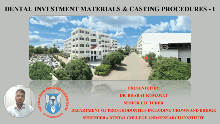 Prosthodontics & Crown & Bridge 2024-25
